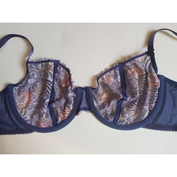 Vogue Dessous Sheer Lace Unlined Bra - Picture 10 of 12